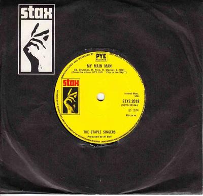 7inch Record STAPLE SINGERS - My Main Man STXS2018 Stax 1974 UK Soul/Funk Used