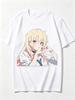 2026 New Unisex Crew Neck Casual Short Sleeve TShirt With Heart Gesture Marin Kitagawa School Uniform Anime Print Tshirt