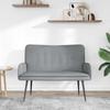 2 Seater Sofa Light Grey 115 x 61 x 87 cm Fabric