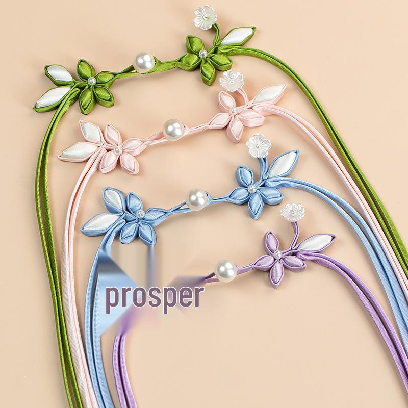 Cherry Blossom Pearl Buckle - Handmade Qipao Style Buttons for Hanfu & Tang Suit