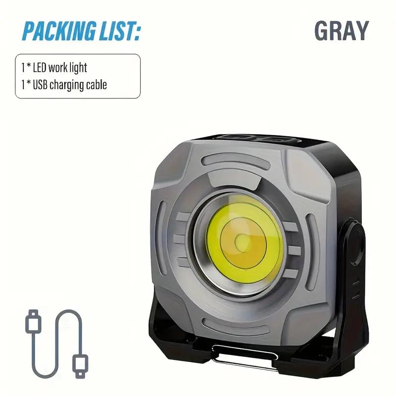 Ultra Bright Camping Light Rechargeable COB Work Lamp with Magnetic Outdoor Emergency Hiking Fishing 6 Modes Portable Lamps