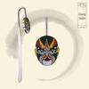 Peking Opera Face Painting Metal Bookmark: Classical Chinese Gift for Travelers, Wrought Iron Craft