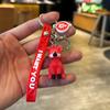 Cartoon Geometric Cross-section Animal Keychain Cute Dinosaur Panda Keychain Bag Charm Small Gift