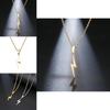 Trendy Stainless Steel Lightning Pendant Necklace For Men And Women With Electroplate Coating For Daily Use