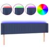 VidaXL Tête de Lit à LED Meuble de Chambre à Coucher Accessoire de Lit Double Tête de Cadre de Lit Intérieur Bleu 3123502