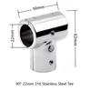 22/25mm Boat Hand Rail Fittings 90 Degree Marine 316 Stainless Steel Tee Corrosion Resistant Hand Rail Fitting