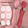 Rechargeable Double-Headed Vibrator with Heating & Dual Vibration for Women