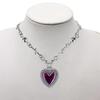 Fashion Gothic Thorn Heart Charm Choker Necklace for Women Men Hip-hop Punk Metal Chain Neckwear Fashion Party Jewelry