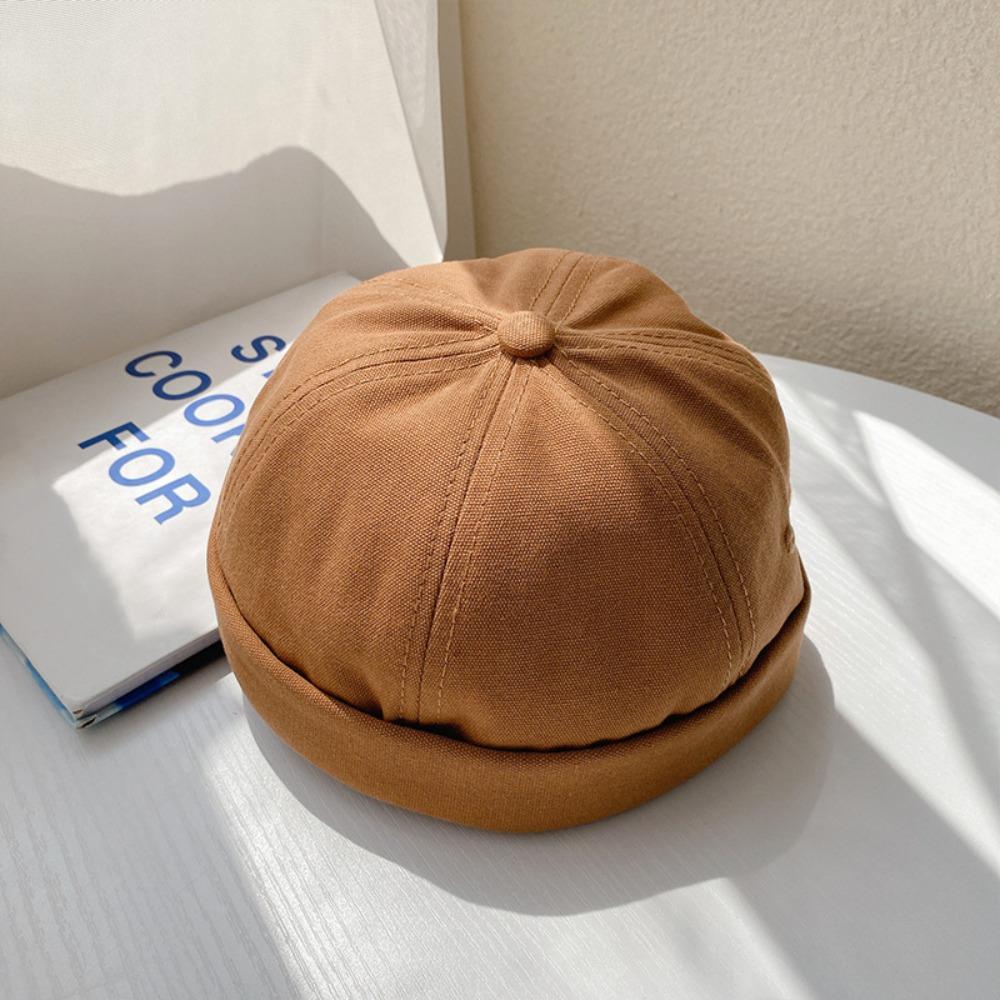 Cotton Men Women Skullcap Dome Bucket Cap Fashion Melon Docker Cap  Outdoor