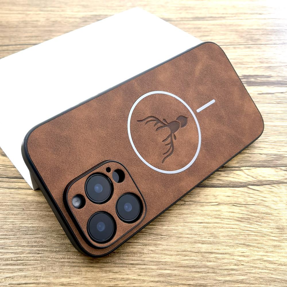 Faux Leather Retra Case For iPhone 17 Air 16 15 14 13 12 11 Pro Max 16Pro 15Pro 14Pro Magsafe Mag Safe Wireless Charge Cover