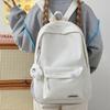 Solid Color Schoolbag College Student Simple Backpack High School Student Ins Japanese Girl Junior High School Large Capacity Campus Backpack