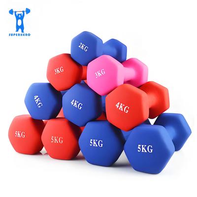 Hexagonal Matte Dumbbell Set for Women and Children, Home Fitness, Solid Cast Iron