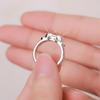 Excellent   CopperHorus Eye Rings for Women Marquise Cut VVS1 D Color Moissanite Ring Promise Bride Fine Jewelry