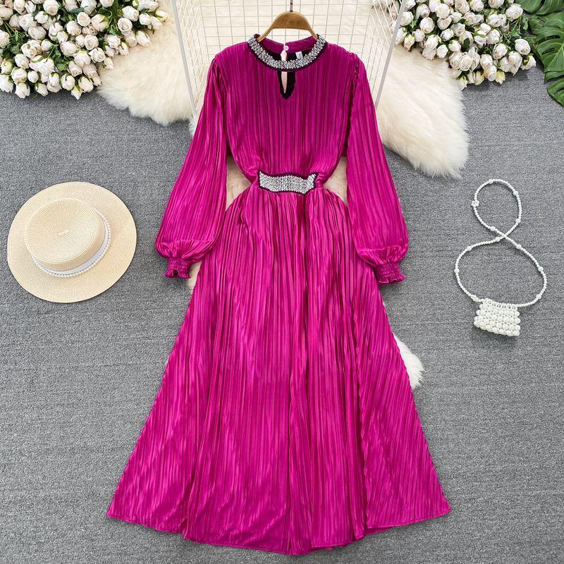 

Black Ladies Annual Meeting Pleated Dress Evening Dress