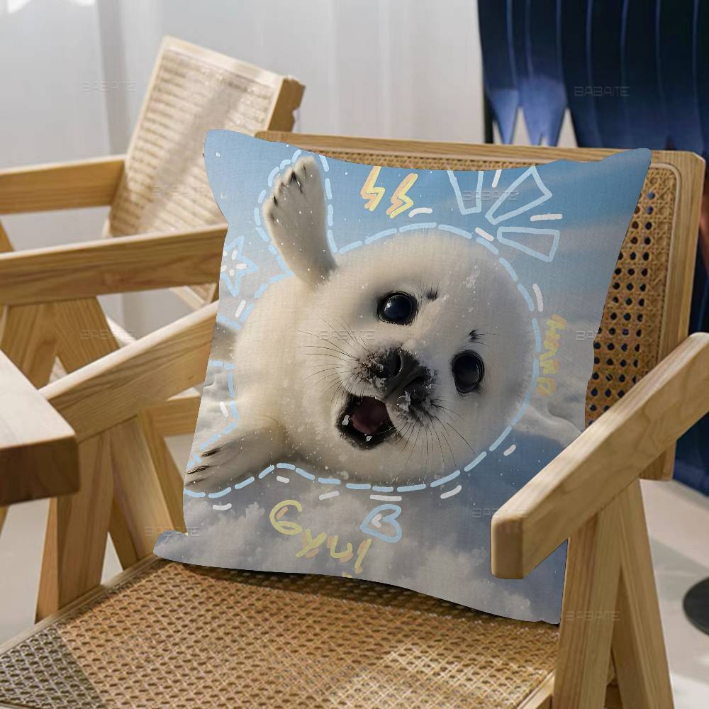 Seal Sea Personalized Pillow Cover Kids Bedroom Wild Party Decor Pillowcase Kid Birthday Shower Gift