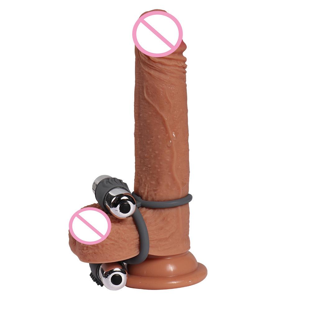 Penis Vibrator Ring Sleeve Ball Stretcher Male Chastity Cage Cock Ejaculating Delay Erotic Sex Toys