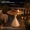 Set of 2 Table Legs of Iron in Cream White - 1 High and 1 Low Table Leg, Powder-Coated, with Non-Slip Floor Protectors - Frames Only, No Tabletops