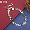 925 Sterling Silver Teardrop-Shaped AAA Zircon Gift Bracelet for Weddings and Fashion Jewelry