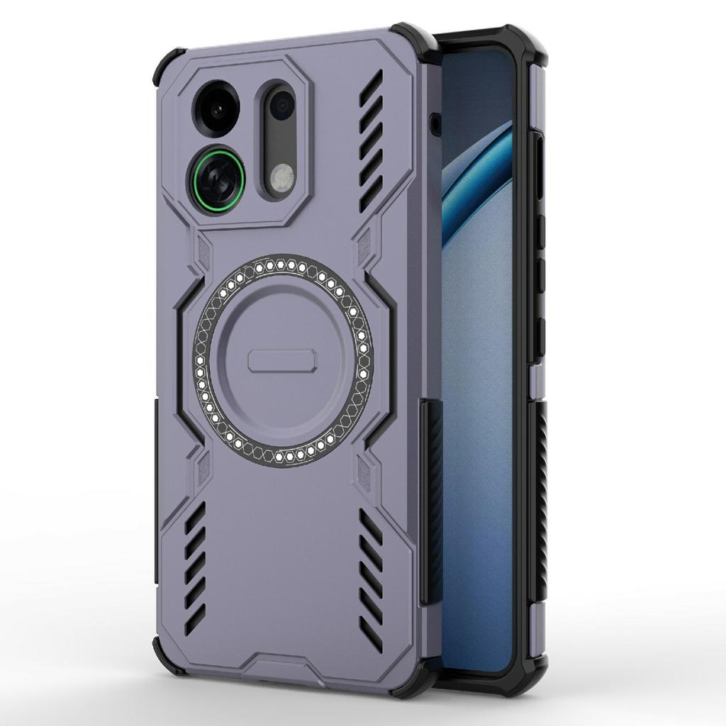 For Oppo K13 Turbo 5G Magnetic Case Butterfly Armor Hollow Heat Dissipation PC+TPU Phone Cover