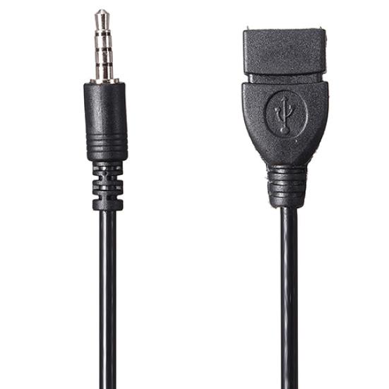 3.5mm Male Audio USB 2 Type AUX-in-Jack to A Female OTG Converter Cable