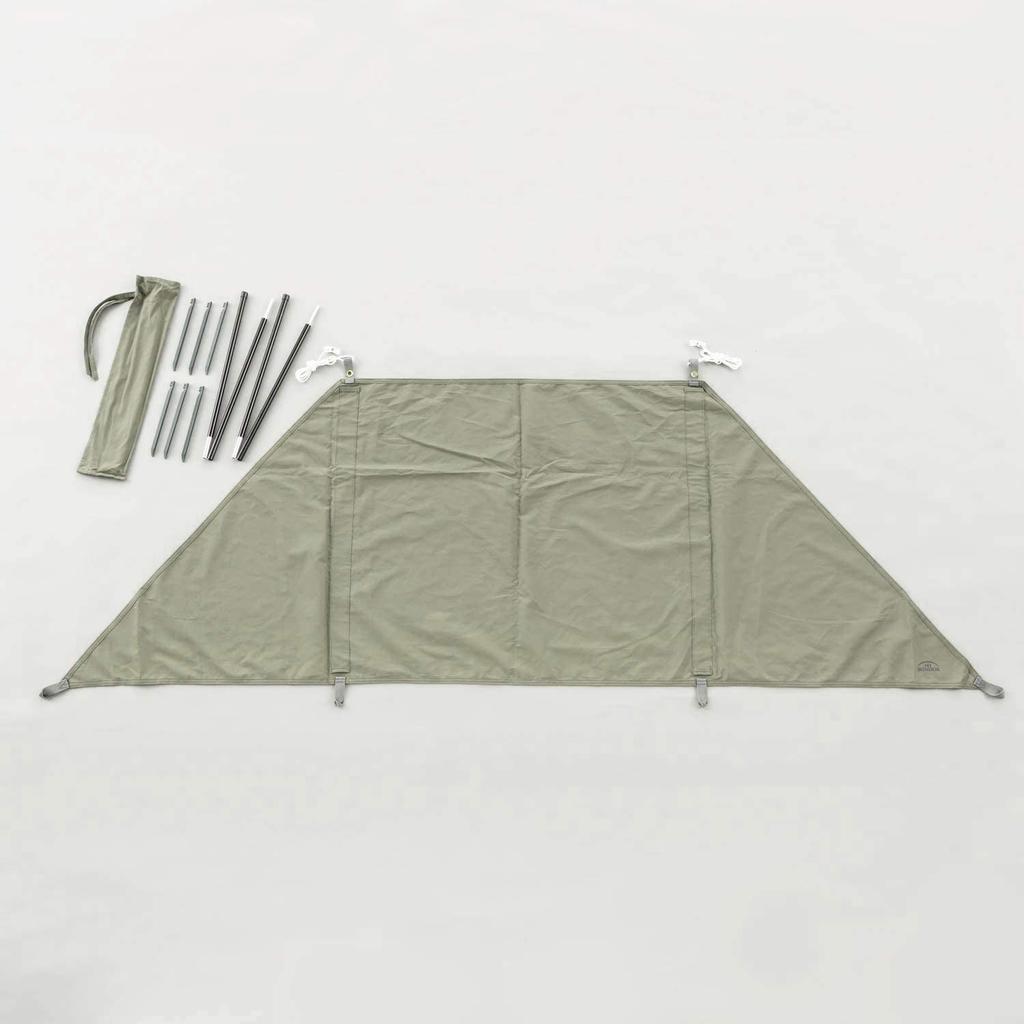 BUNDOK Bonfire Reflector Windshield Curtain Type Cotton Lightweight Compact Khaki with Storage Case Regular BD-523 100%