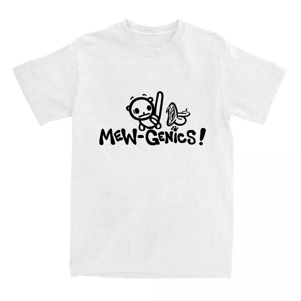 

MEWGENicS Game Cartoon Design T-shirt Summer Short Sleeve Loose Female Tshirts Unisex Streetwear O-neck Fashion Graphic T Shirt XXL білий