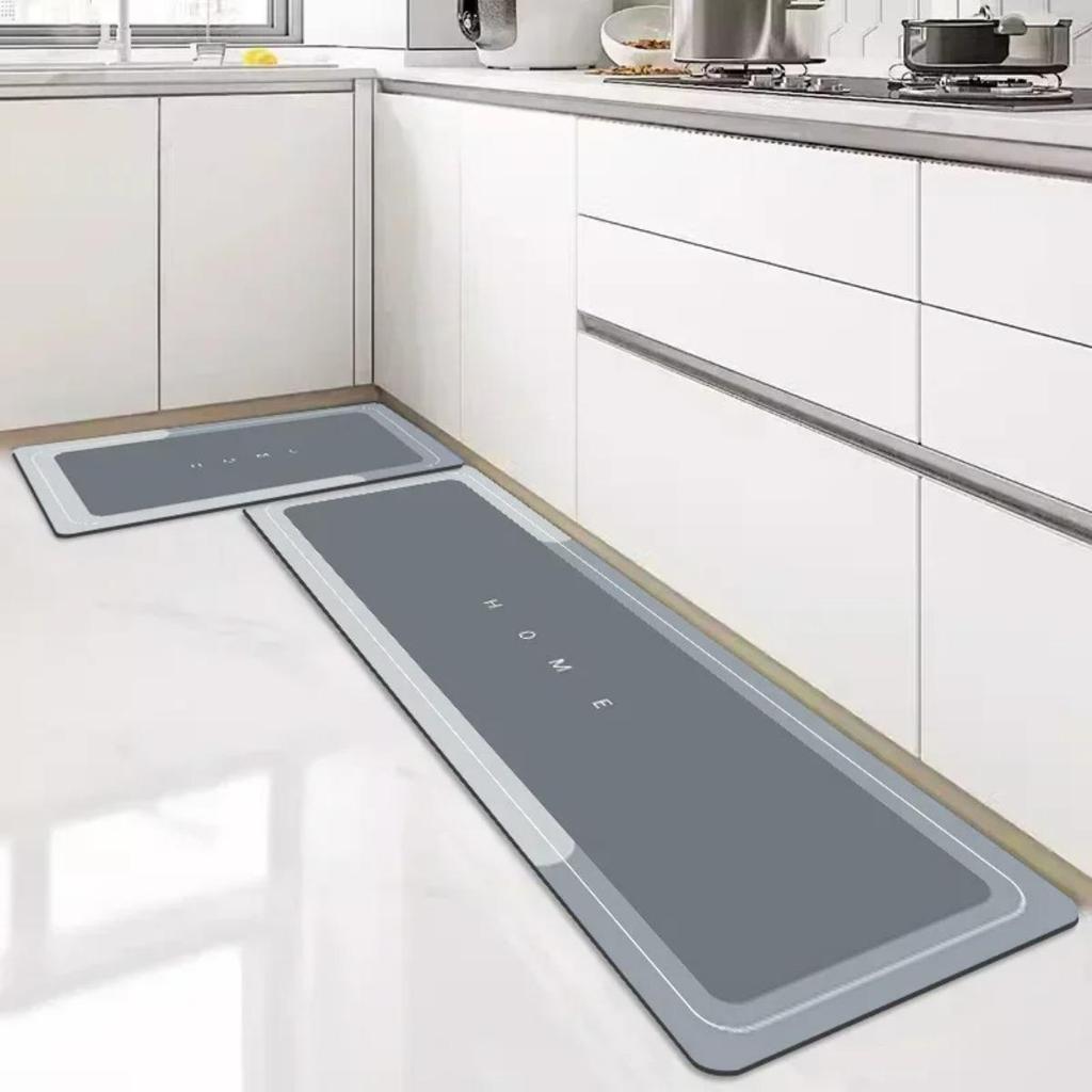 HOMZY Diatomite Mat Kitchen Rug Non-slip Kitchen Long Carpet Super Absorbent Floor Mats Entrance Doormat Carpets for Living Room