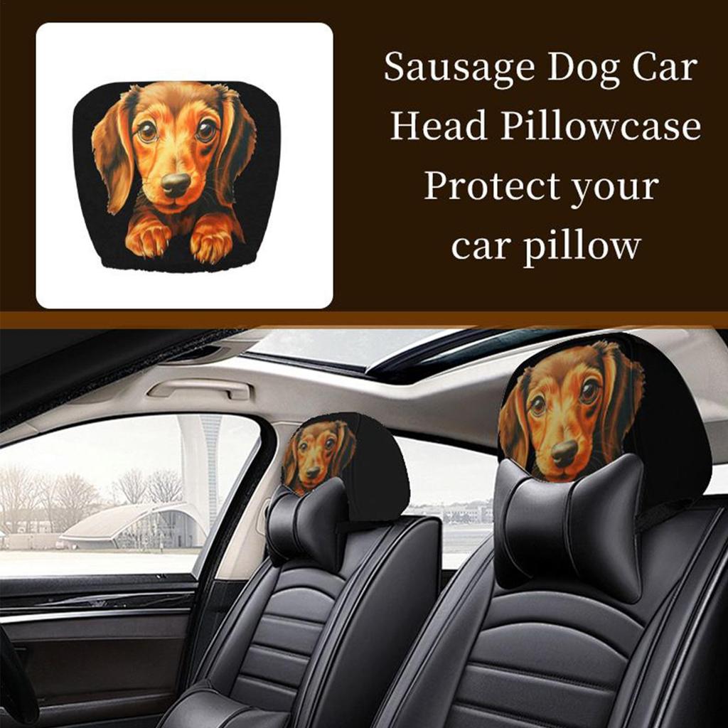 Head Rest Cover For Car Funny Car Seat Full Face Cover 2 Pieces Reusable Automotive Accessories Interior Halloween Decorations