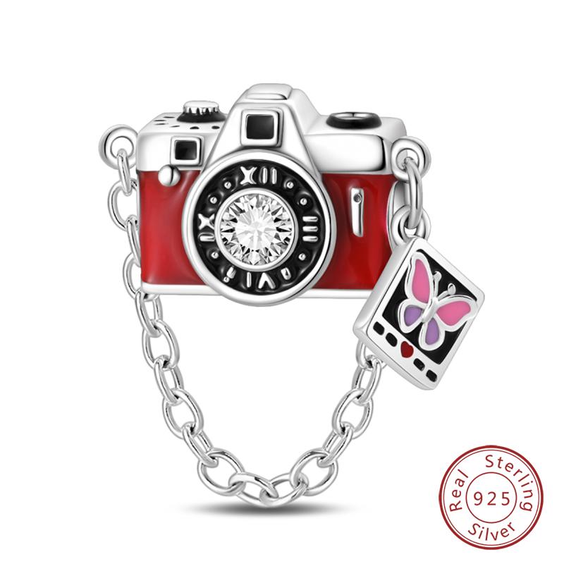 100% 925 Sterling Silver Red Color Series Heart Shape Charms Beads Fit Qikaola 925 Bracelets Lucky Jewelry Gifts