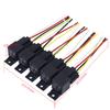 5PCS 12V 24V 40A Waterproof Automotive Relay 4pin 5pin Car Relay With Black Red Copper Terminal Auto Relay With Relay Socket