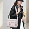 Korean Style Women's Washable Fashion Bag - Large Mommy Shoulder, Travel Backpack, Casual Crossbody