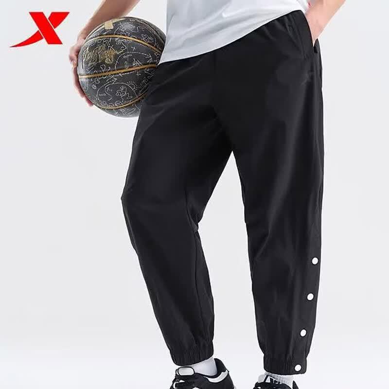 XTEP Men s Basketball Sports Woven Cropped Pants M чёрный