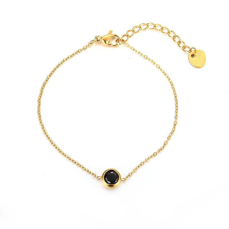 Multicolor Cubic Zirconia Thin Bracelet For Women Fashion Diamond Accent Shining Ins Jewelry