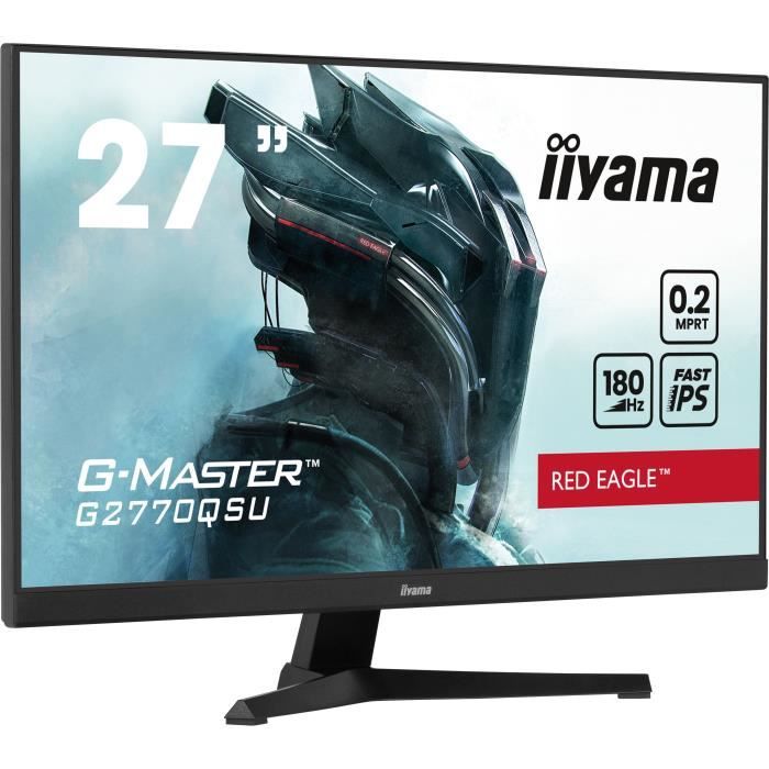 Ecran PC Gamer - IIYAMA - 27" - FHD - 180Hz - Dalle IPS - 0,2ms - G2770QSU-B6