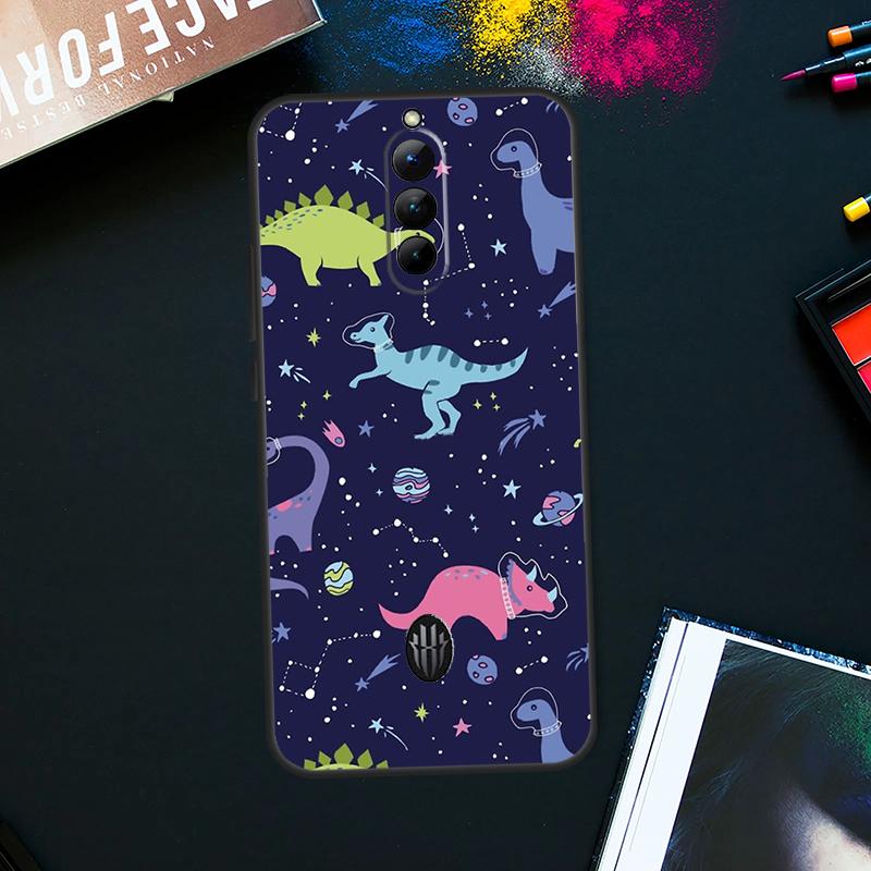 Cute Dinosaur Tea-Rex Case For ZTE Nubia Red Magic 8 8S Pro Plus RedMagic 9 Pro Plus 6 7 6S 7S Pro 5S 6R 5G Cover