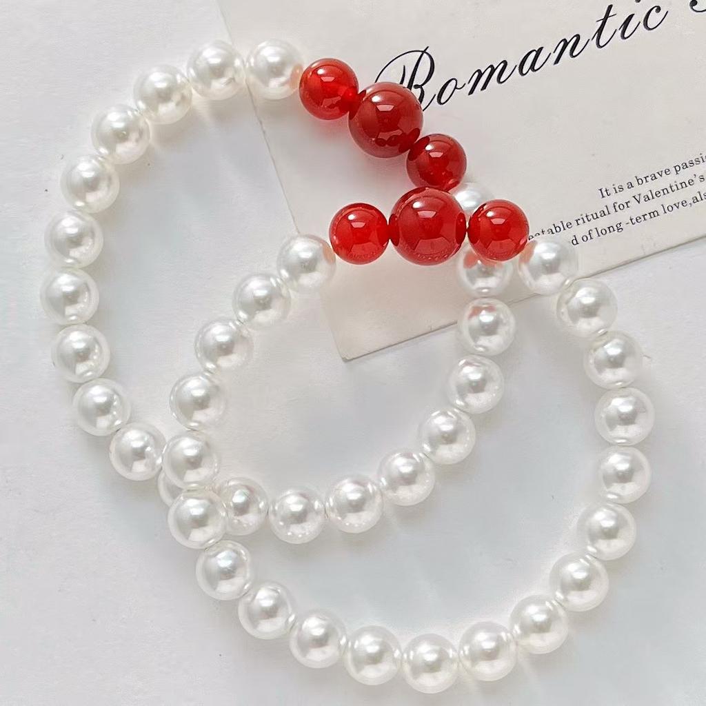 Retro High Quality Artificial Crystal Pearl Natural Chalcedony Agate Bracelet Bracelet