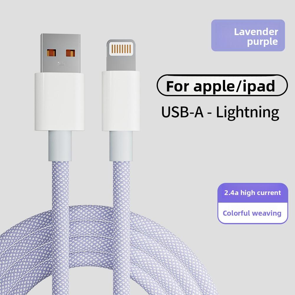 Compatible with Apple PD Fast Charging Braided Data Cable, Dual-ended Type-C 66W Mobile Phone Charging Cable