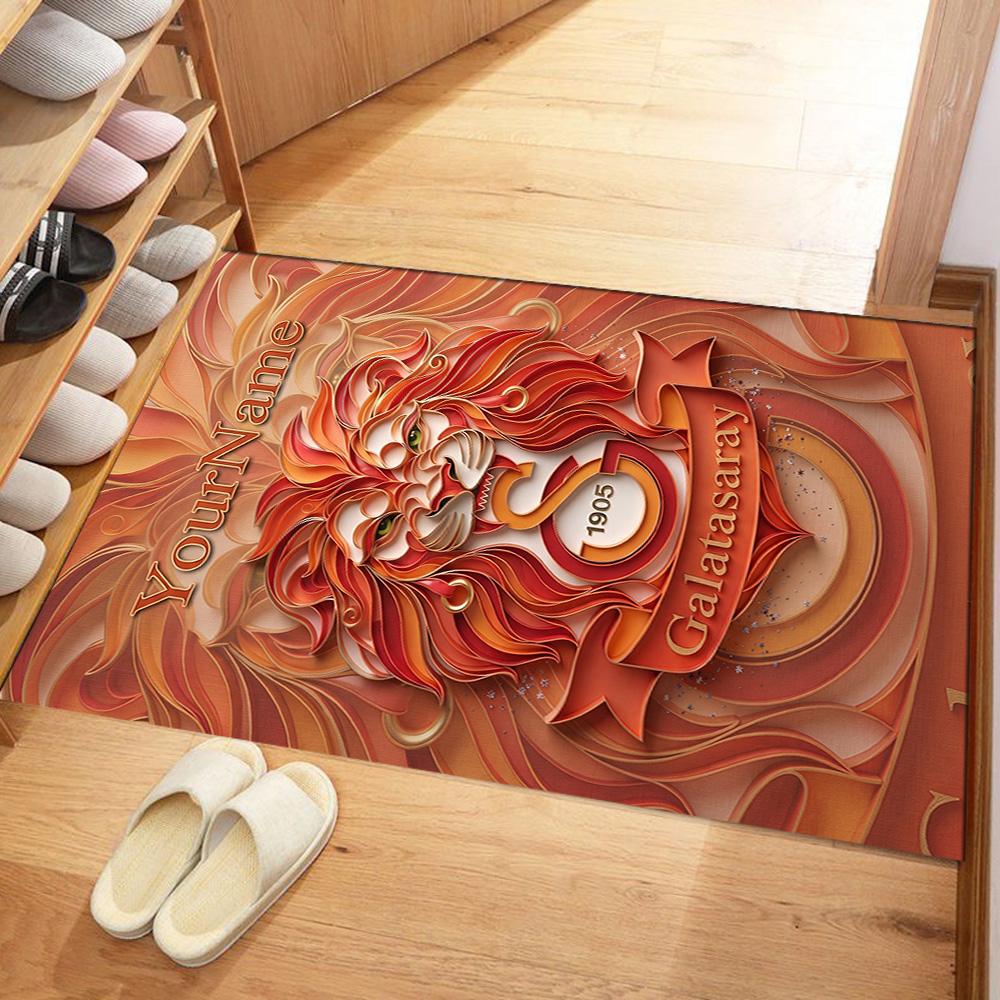 Galatasaray Customize Your Name Floor Rug Office Rug Perfect For Bedrooms Study Room Living Rooms Entryway Antislip Rug Anime Office Decor