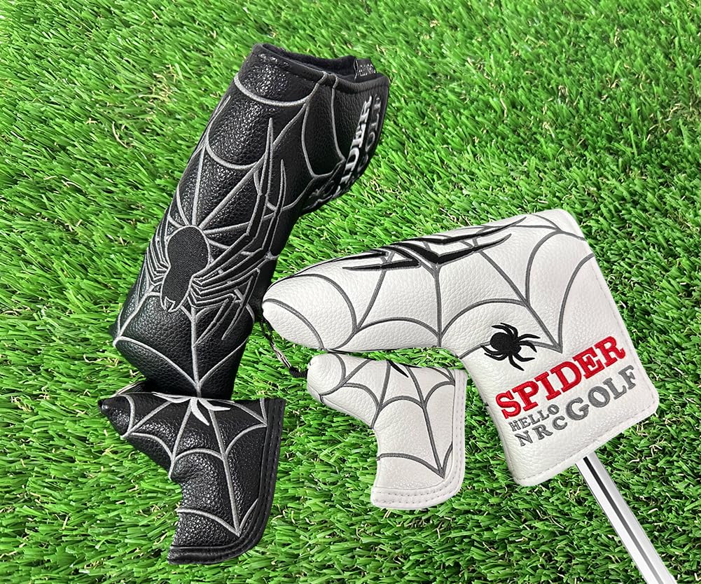 Kryt hlavy golfové hole kryt putteru s kroužkem na klíče pro putter typu pin mallet Cameron spider Kompatibilní s magnetickým uzávěrem Odyssey spider (pro paličku červený)