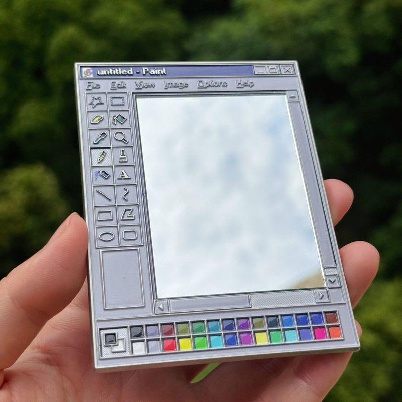 Creative Fridge Magnets Simulation Windows Board Mirror Computer Drawing Board Metal Sticky Notes Sticker Home Decor Accessories