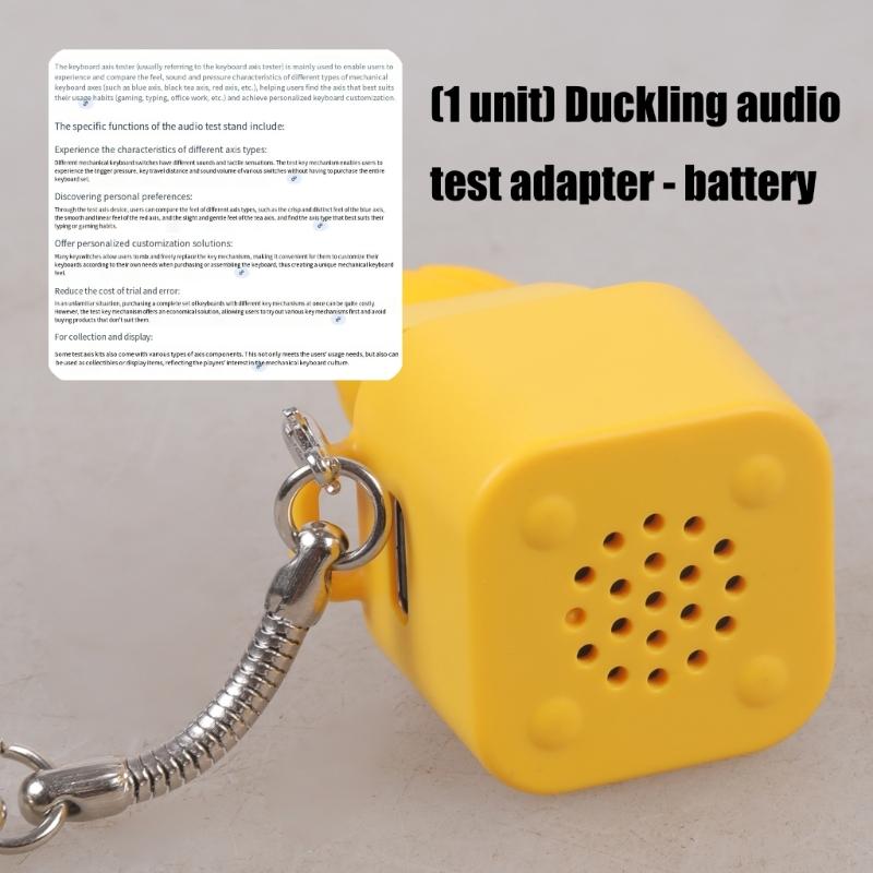Duck Shaped Rechargeable Switches Tester Kit Mechanical Keyboards Switches Keychains Speaker Stress Relief Toy