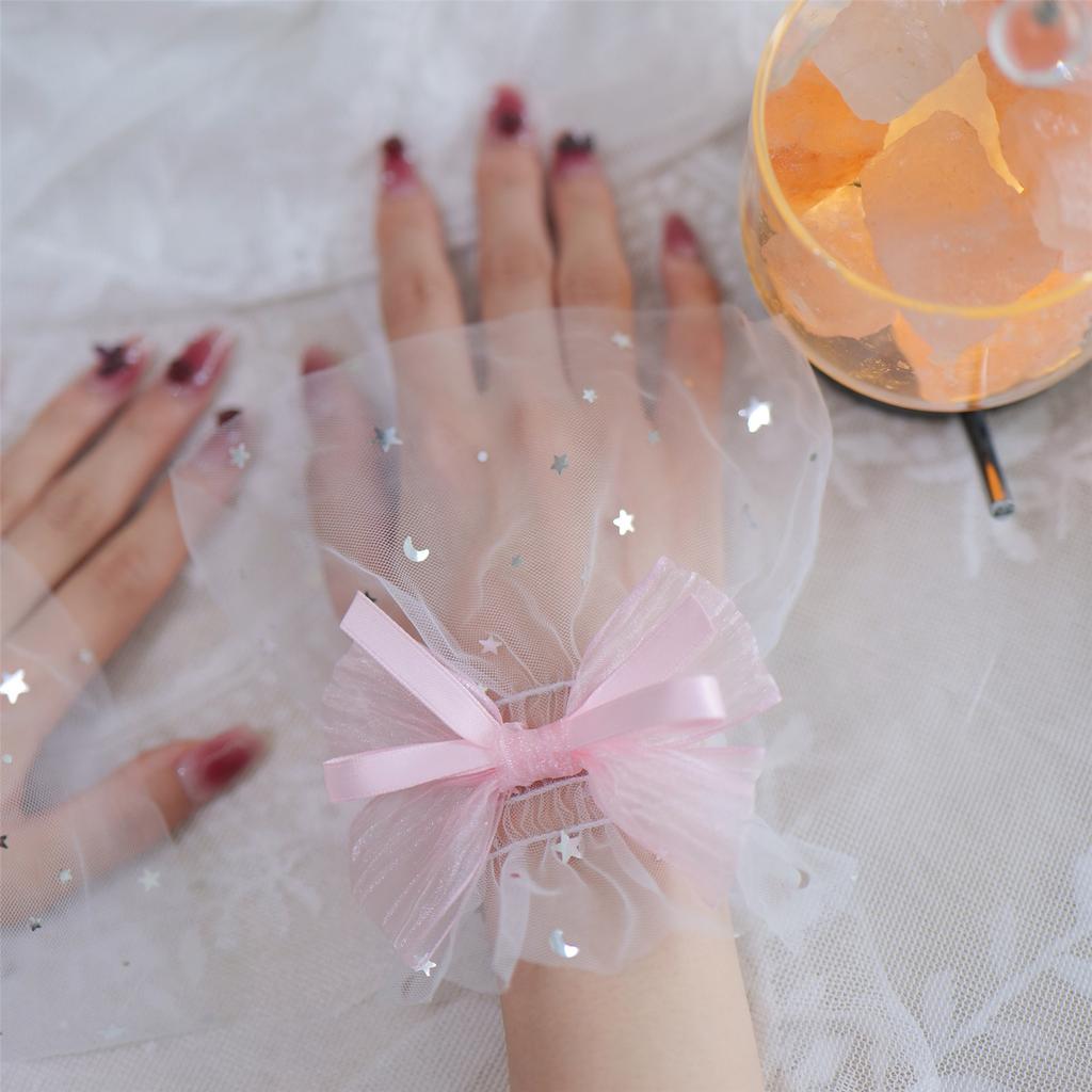 Shimmering Star Glitters Arm Sleeves Wrist Cuffs Hand Sleeves Arm Cover for Professional Manicure Photography Accessory