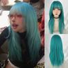 Modische Grün-Blaue Synthetische Perücken Hitzebeständig Cosplay Lolita Perücken Cosplay Party