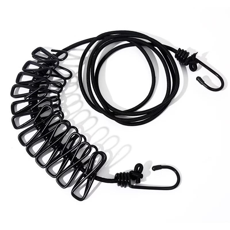 Portable Windproof Travel Clothesline for Indoor and Outdoor Use