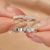 Sugar Cube Couple Ring Niche Lamp Luxury High-End Design Female Ins Live Pair Ring Simple And Versatile Ring Premium
