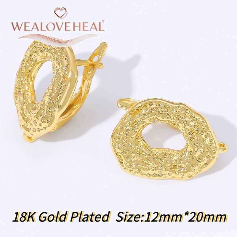 French Circular Thread Earring Hooks Lever Back Open Loop Setting for DIY Earring Clasp Jewelry Making Accessories Findings