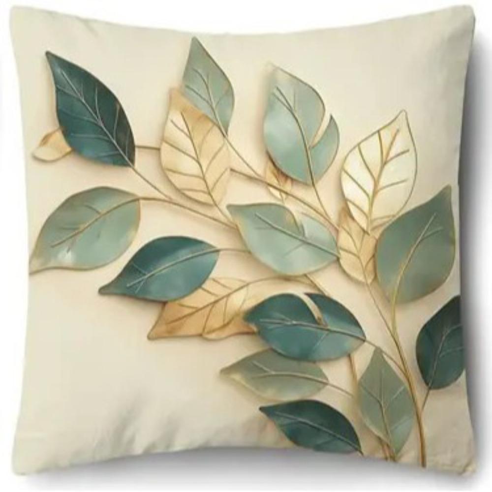 

Printed Leaf Pattern Pillowcase Polyester Sofa Pillow Case New Cushion Cover Home Decoration B