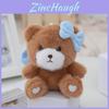 Entzückender Fliege Teddybär Plüsch Schlüsselanhänger Niedlicher Weicher Taschenanhänger Stofftier