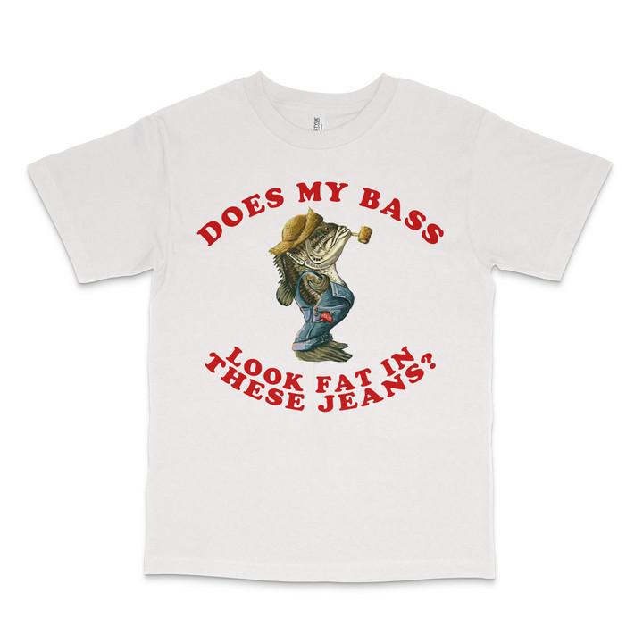 Does This Bass Make My Jeans Look Fat Printed T-Shirt S-4XL S разноцветный