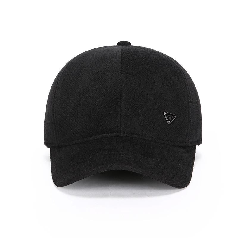 Winter Men's Hat Middle-Aged Baseball Cap Warm Dad Ear Cap Thick Woolen Hat